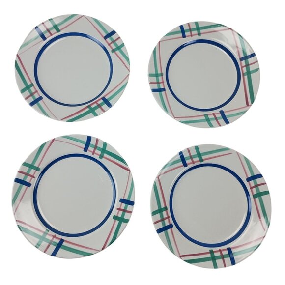 4 Pier 1 Imports Hand Painted 8" Salad Plates Made In Italy - Picture 1 of 3